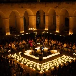 concerto Candlelight composto da un quartetto di archi presso il chiostro dei domenicacani a Lecce