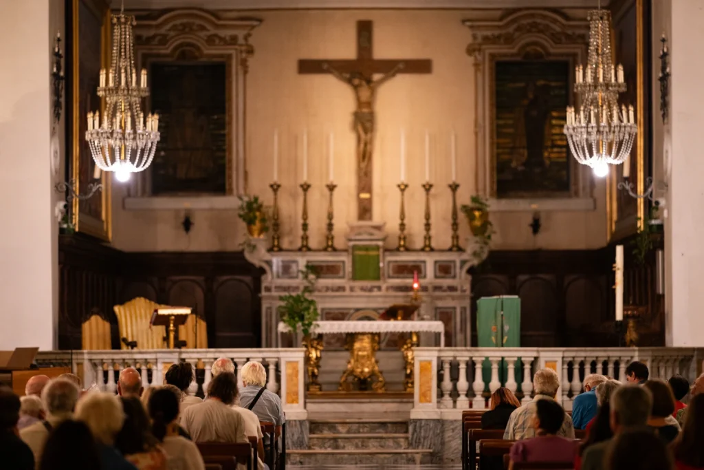 Altare della chiesa matrice di Salve dove si è svolto il festival organistico del Salento